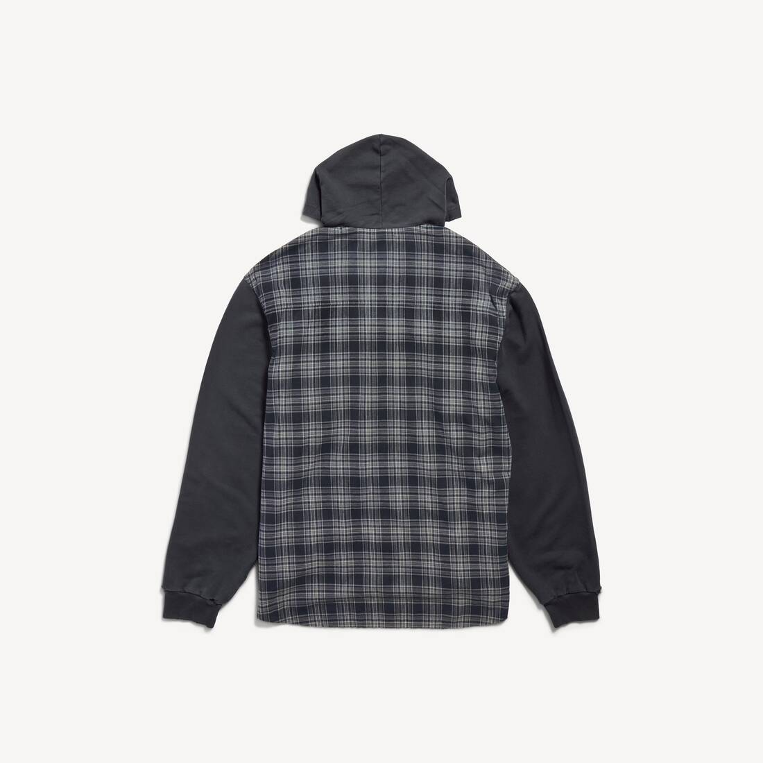 Camiseta híbrida con capucha para hombre en gris