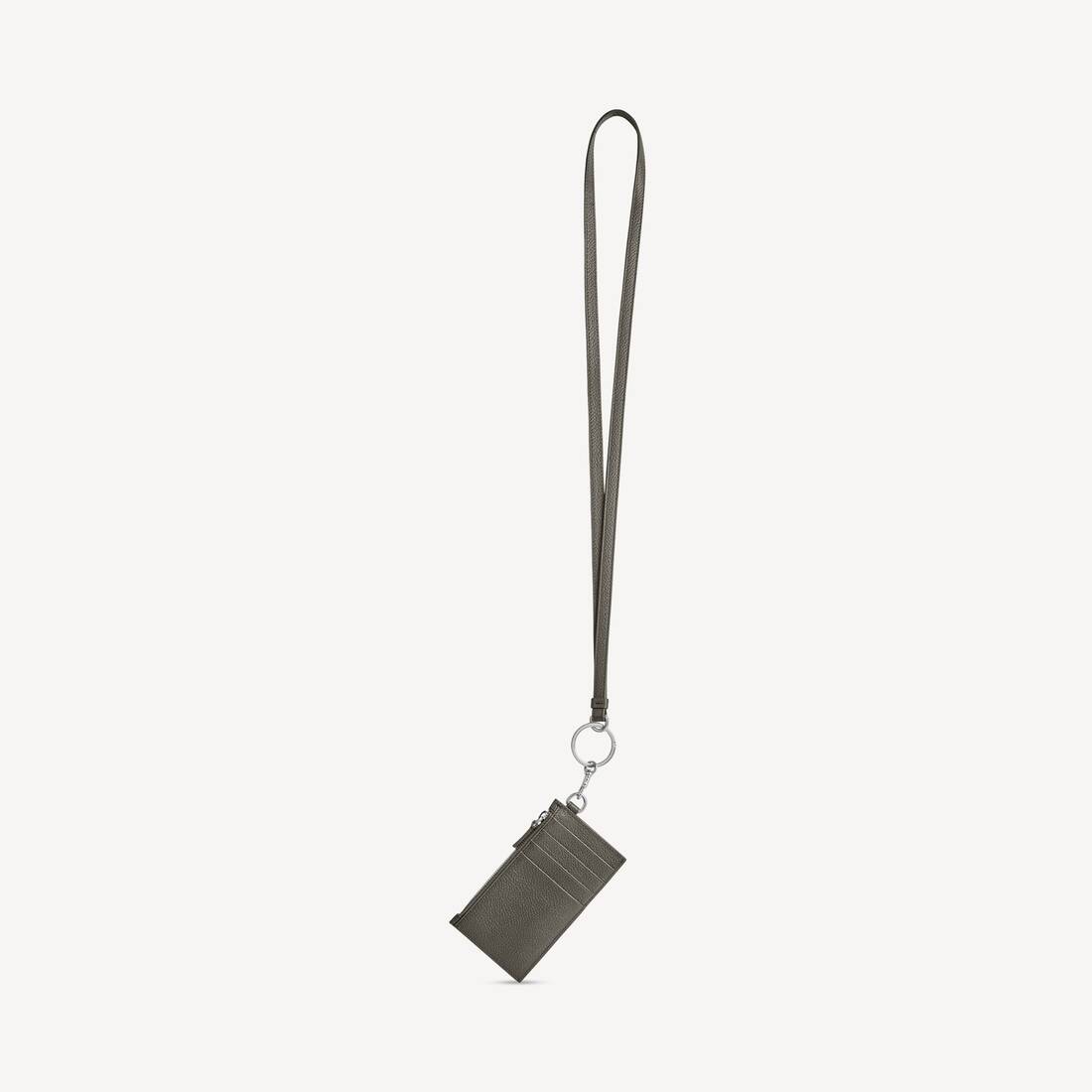 Cartera de Tarjetas de Dinero con Llavero en Verde Oscuro