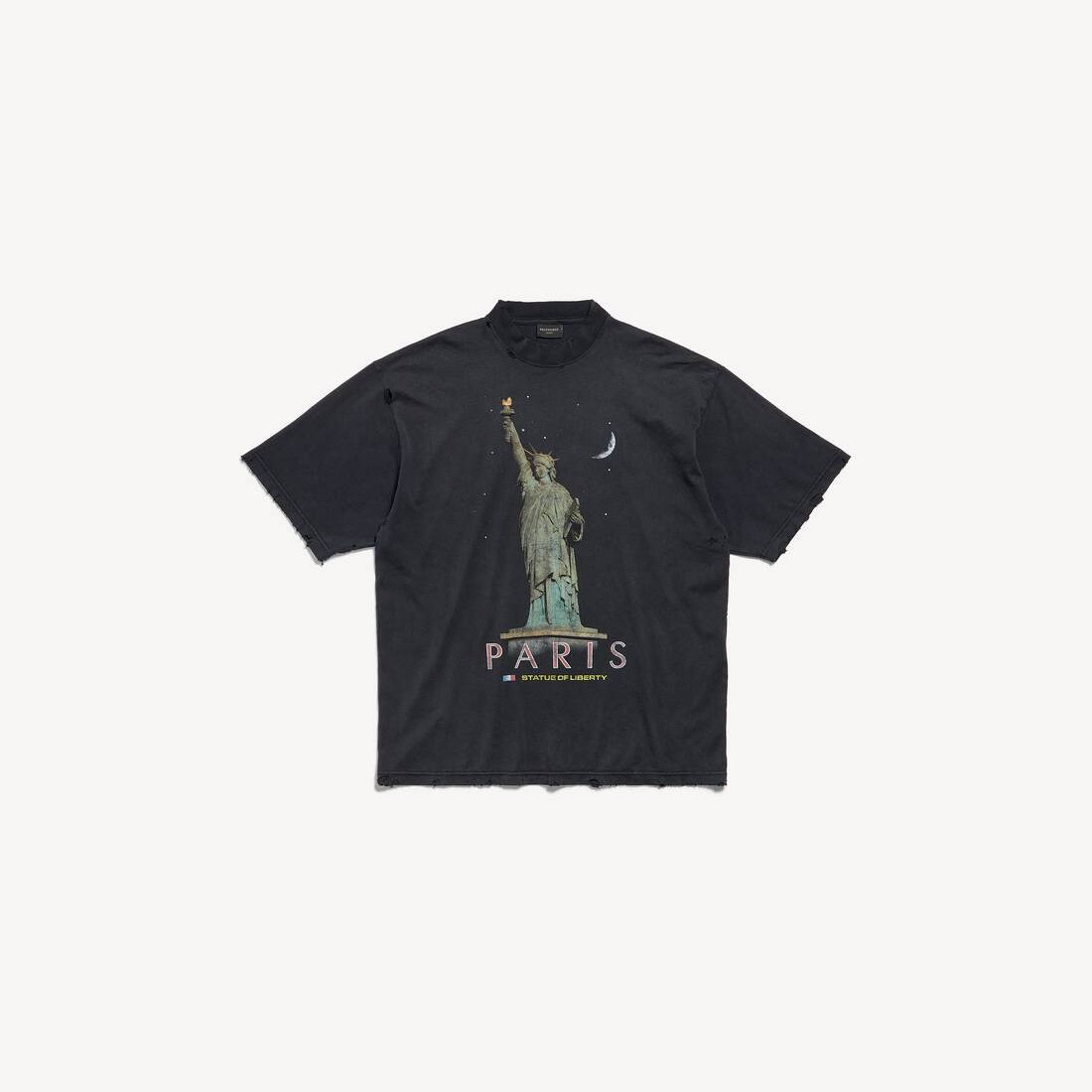 Camiseta Paris Liberty de corte medio en negro