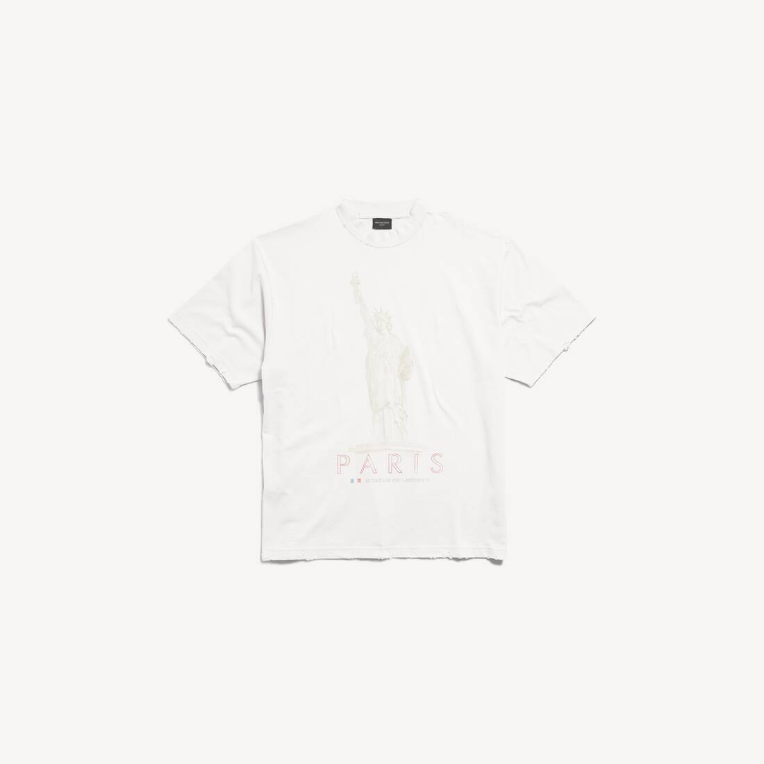 Camiseta Paris Liberty Medium Fit en blanco perla