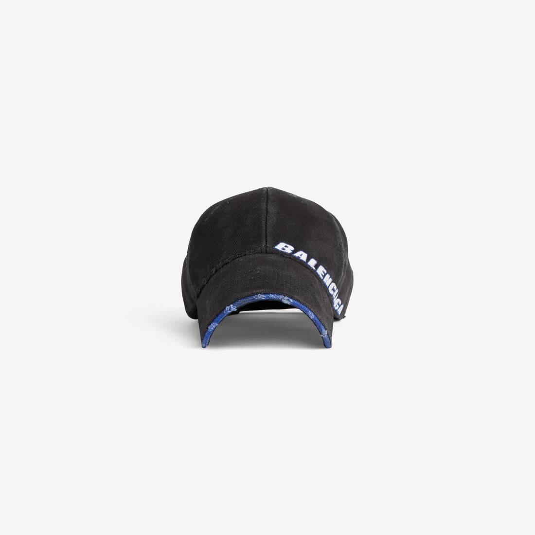 Gorra de tirador con texto inclinado para hombre en negro