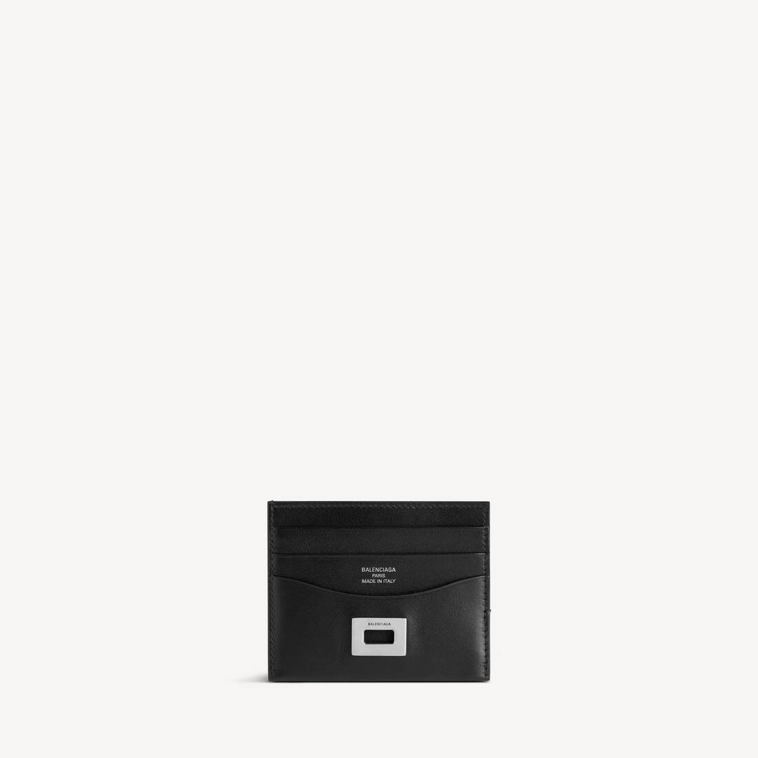 Porta tarjetas de vaquero para hombre en negro