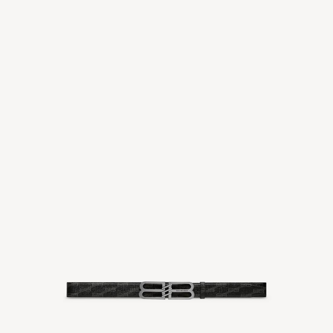 Cinturón masculino Bb Signature Bb Monogram tela barnizada en negro