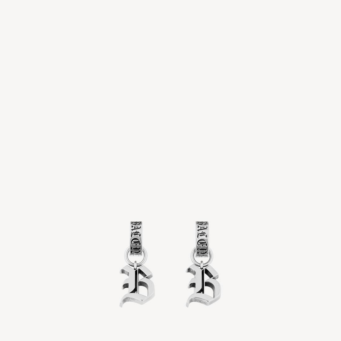 Aretes Melrose B XS para hombre en plata antigua