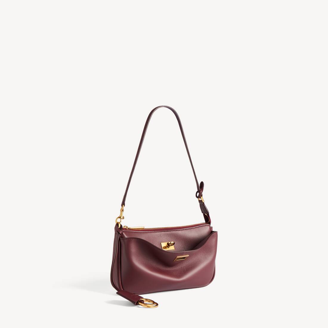 Pochette tipo bandolera para mujer en burdeos oscuro