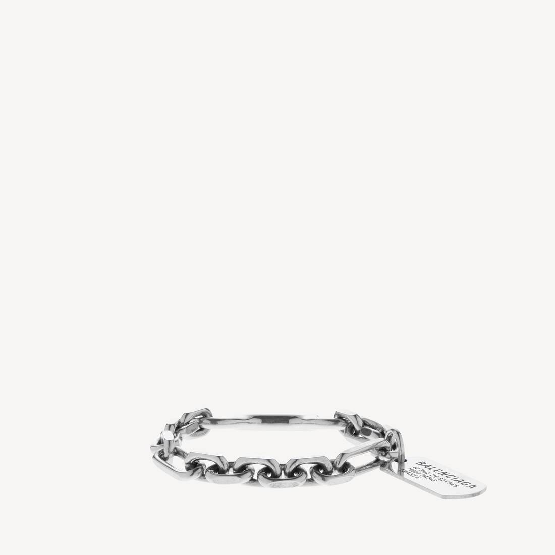 Pulsera de carabiner con etiquetas para mujer en plata antigua