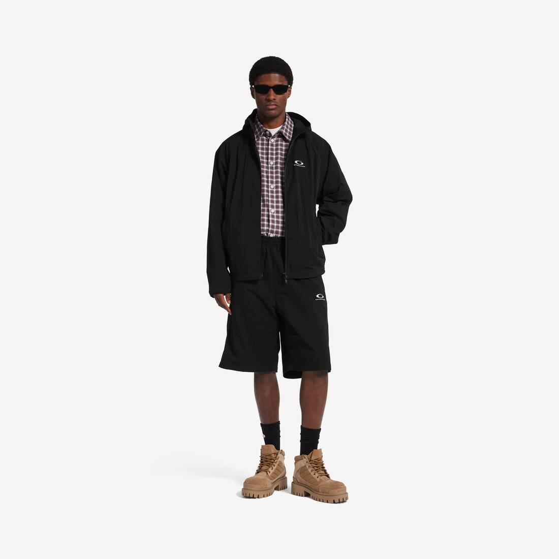 Chaqueta de chándal técnica para hombre en negro