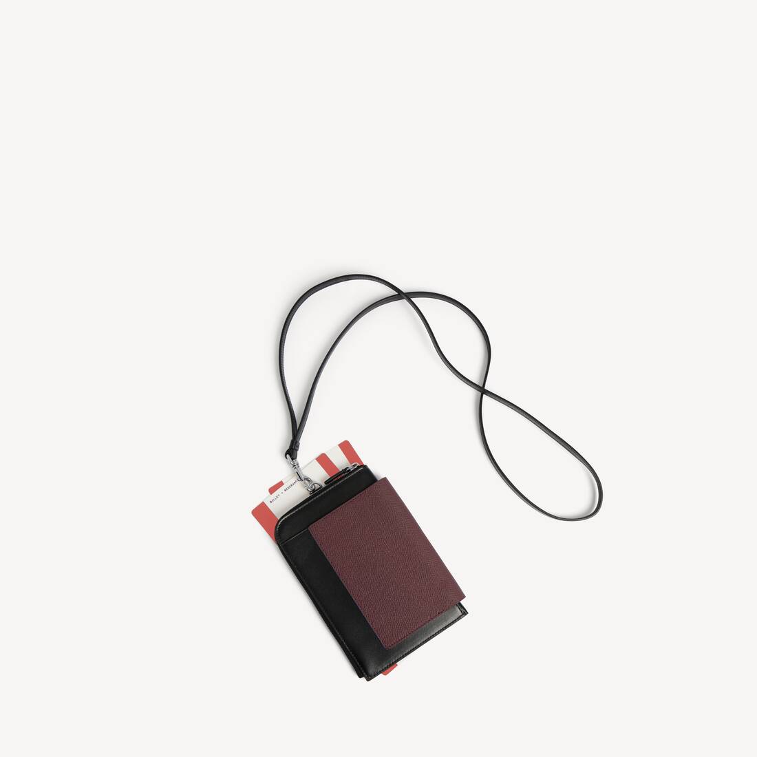 Portapasaporte para hombre en burdeos