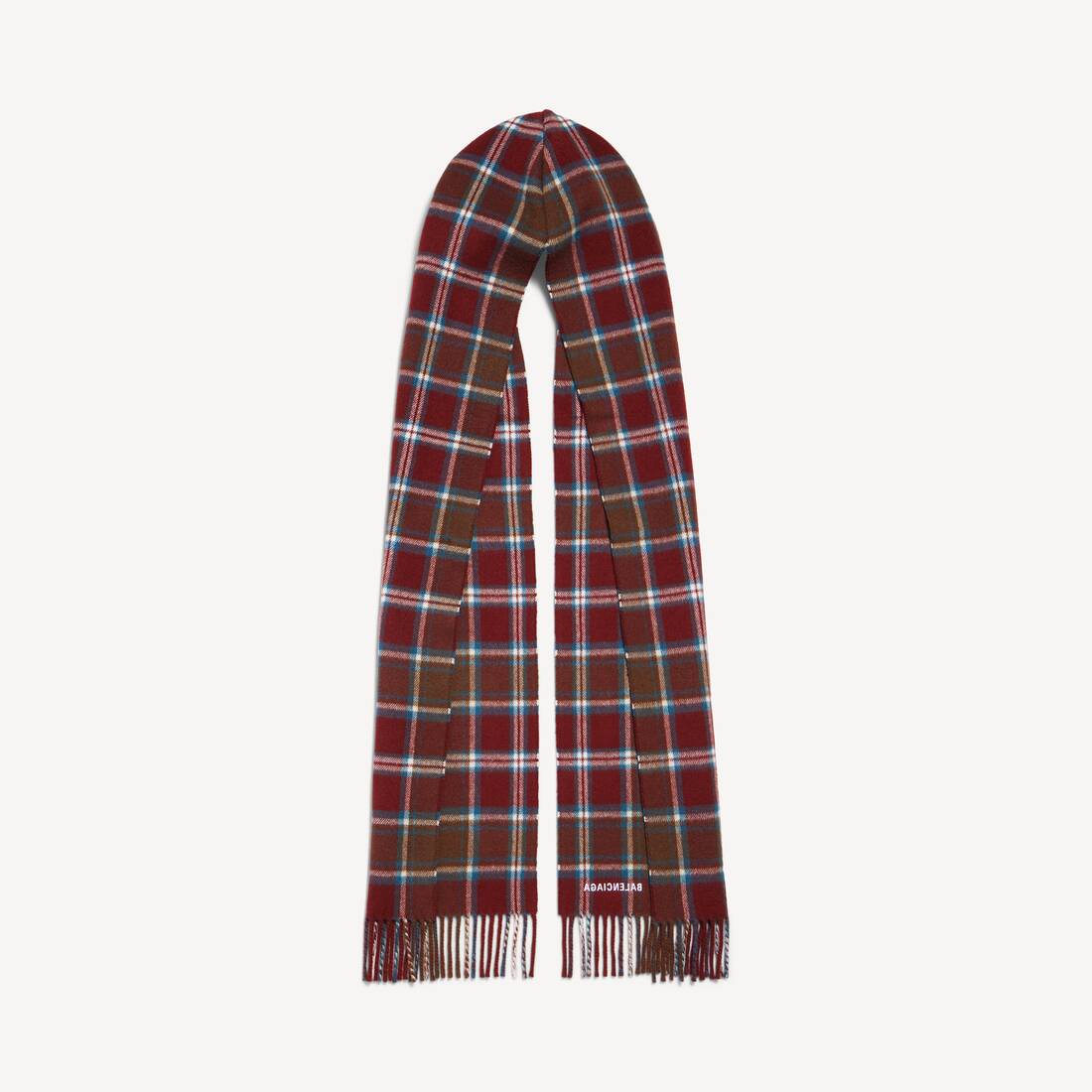 Bufanda con capucha para hombre en burdeos