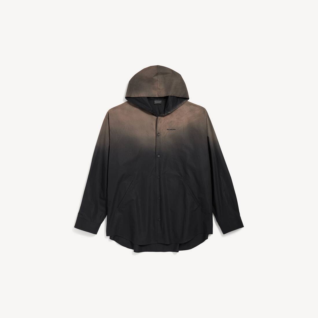 Camisa Oversized con capucha para hombre en negro