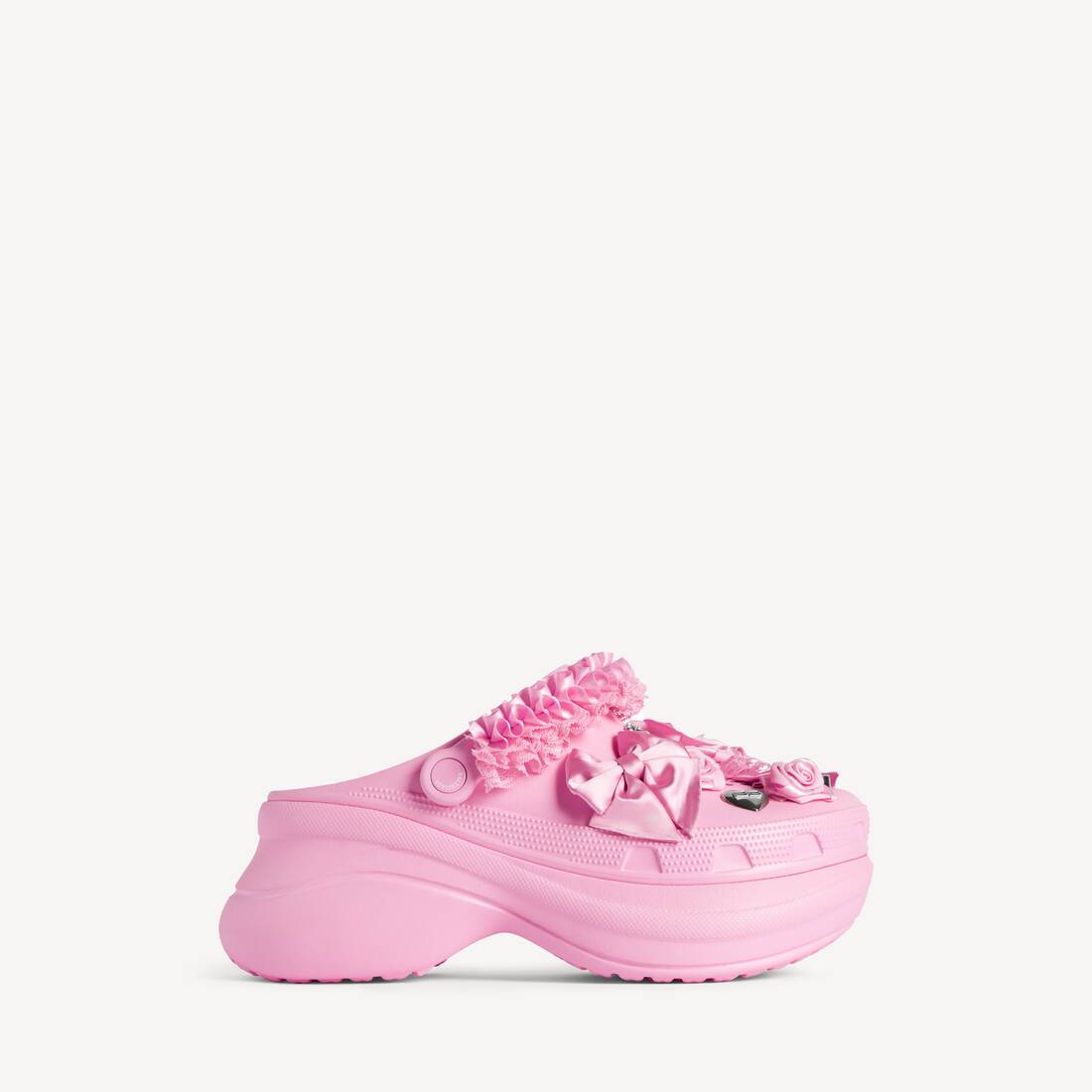 Mule Crocs™ para mujer con Jibbitz™ en rosa claro