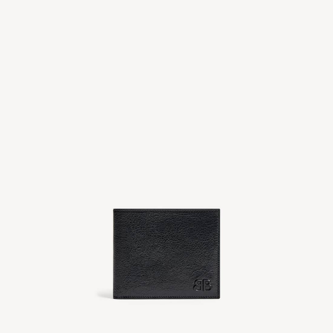 Billetera Cuadrada Plegable para Hombre en Negro