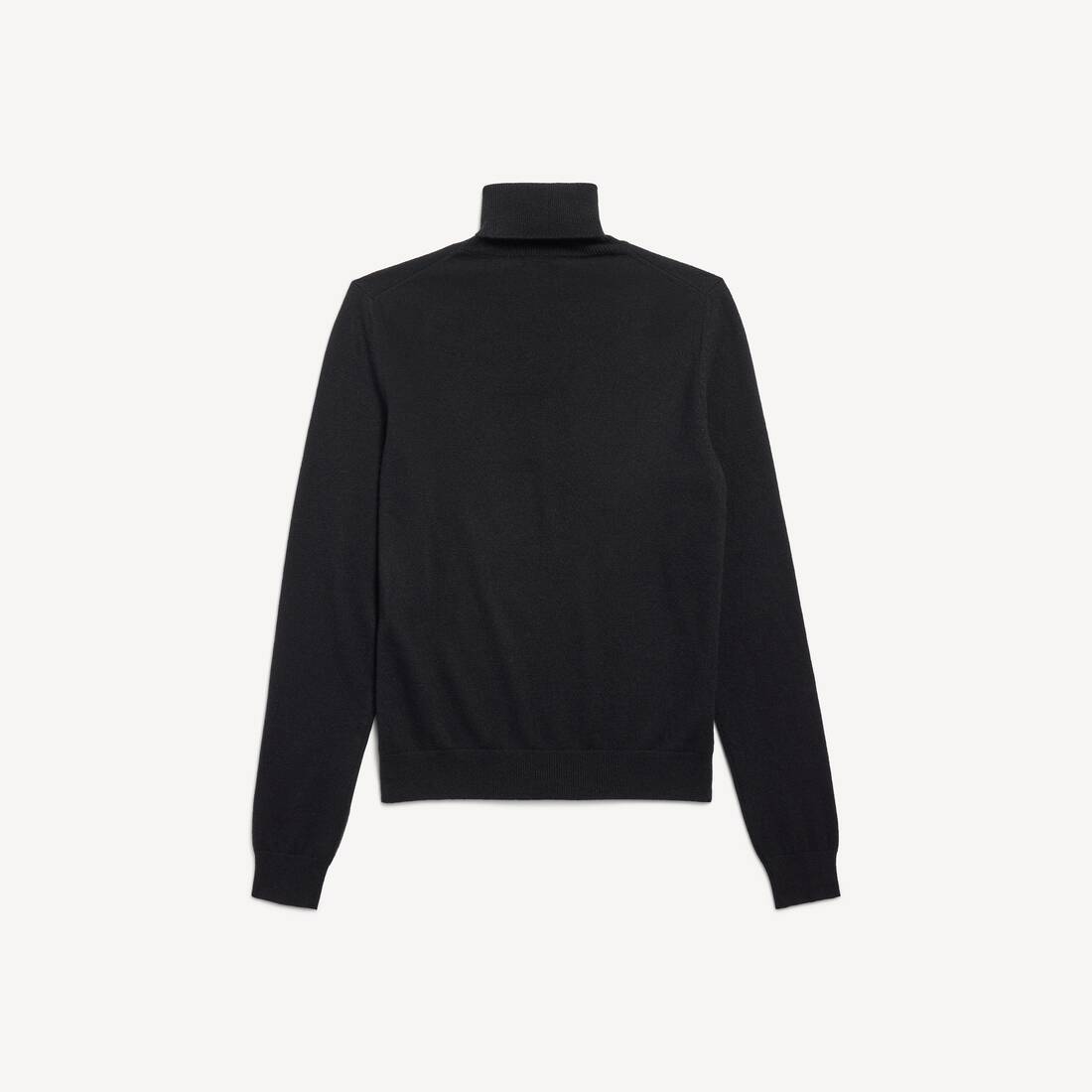 Suéter de cuello vuelto estándar para hombre en negro