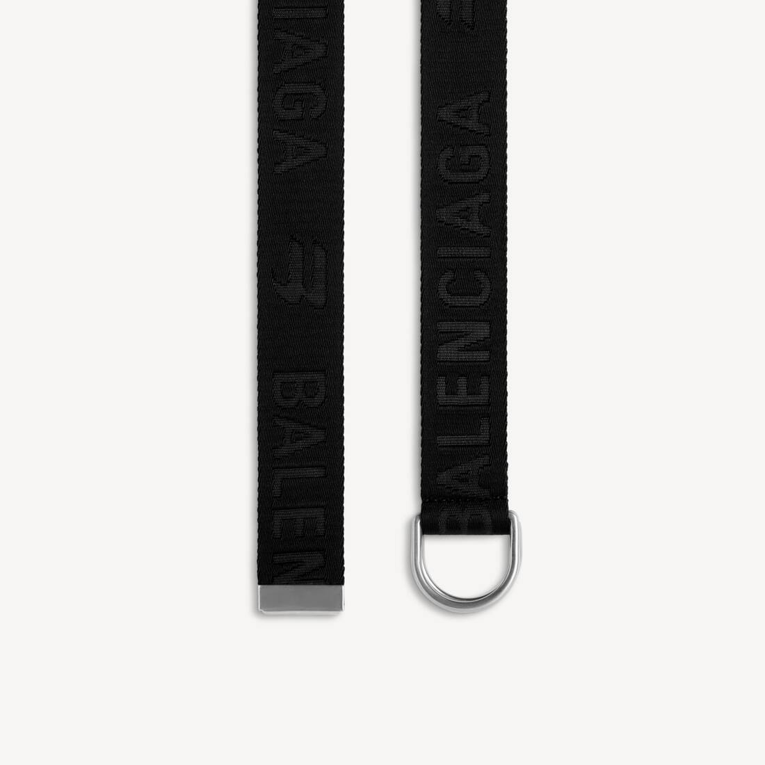 Cinturón para hombre con anillo D en negro