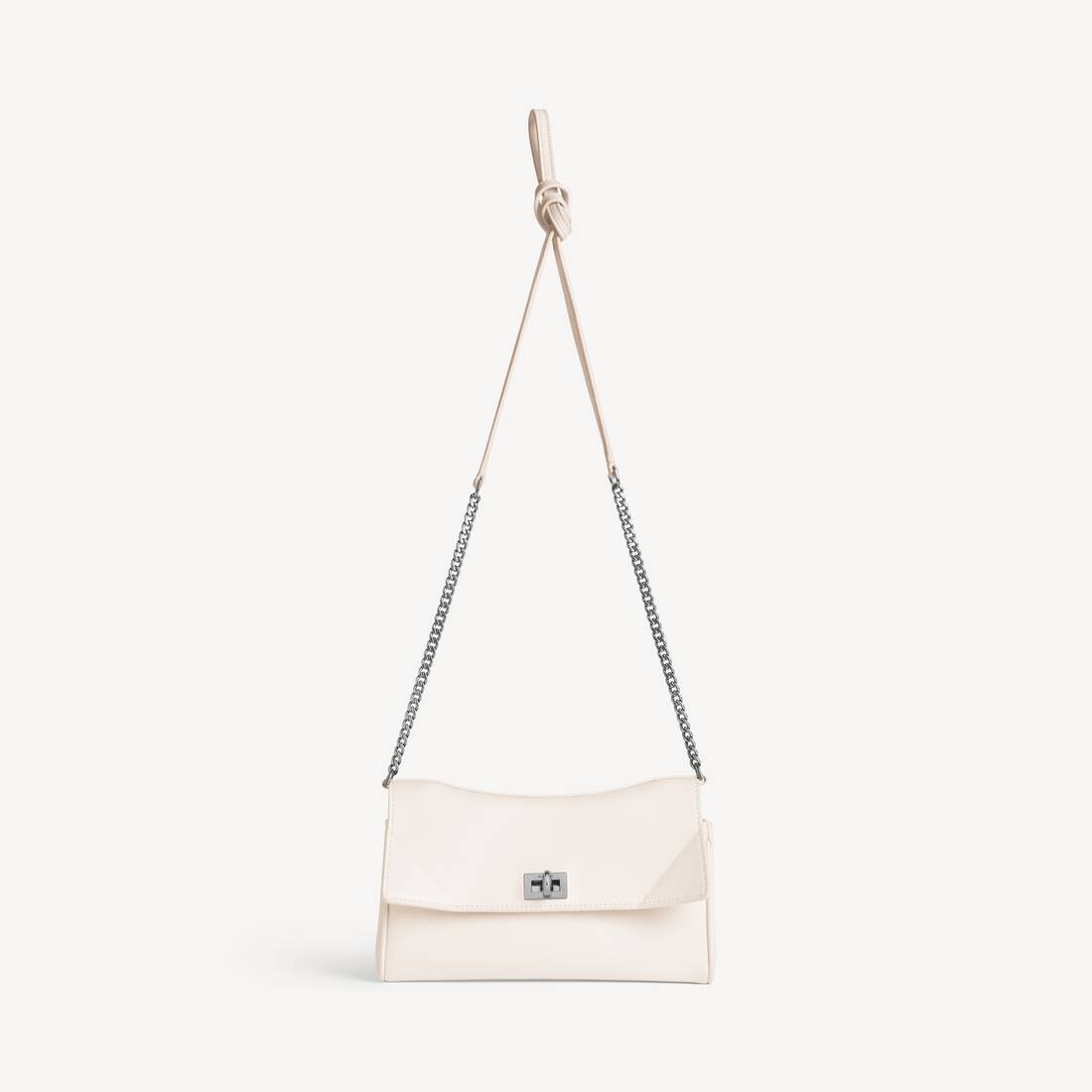 Billetera Rodeo con Cadena para Mujer en Blanco Óptico