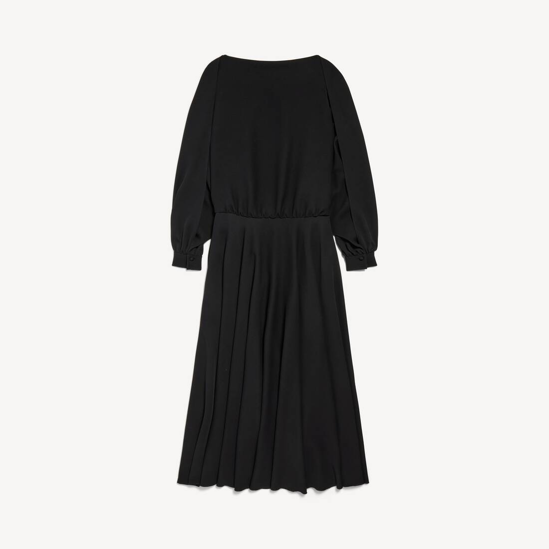 Vestido de manga larga tipo globo para mujer en negro