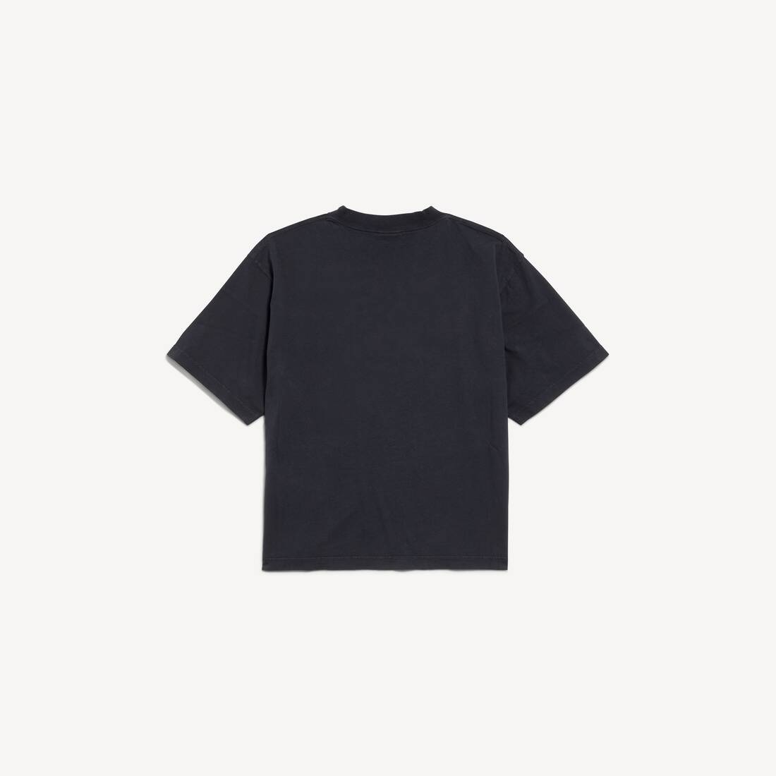 Camiseta de Letra Cursiva para Mujer, Ajuste Medio en Negro y Blanco Desgastado