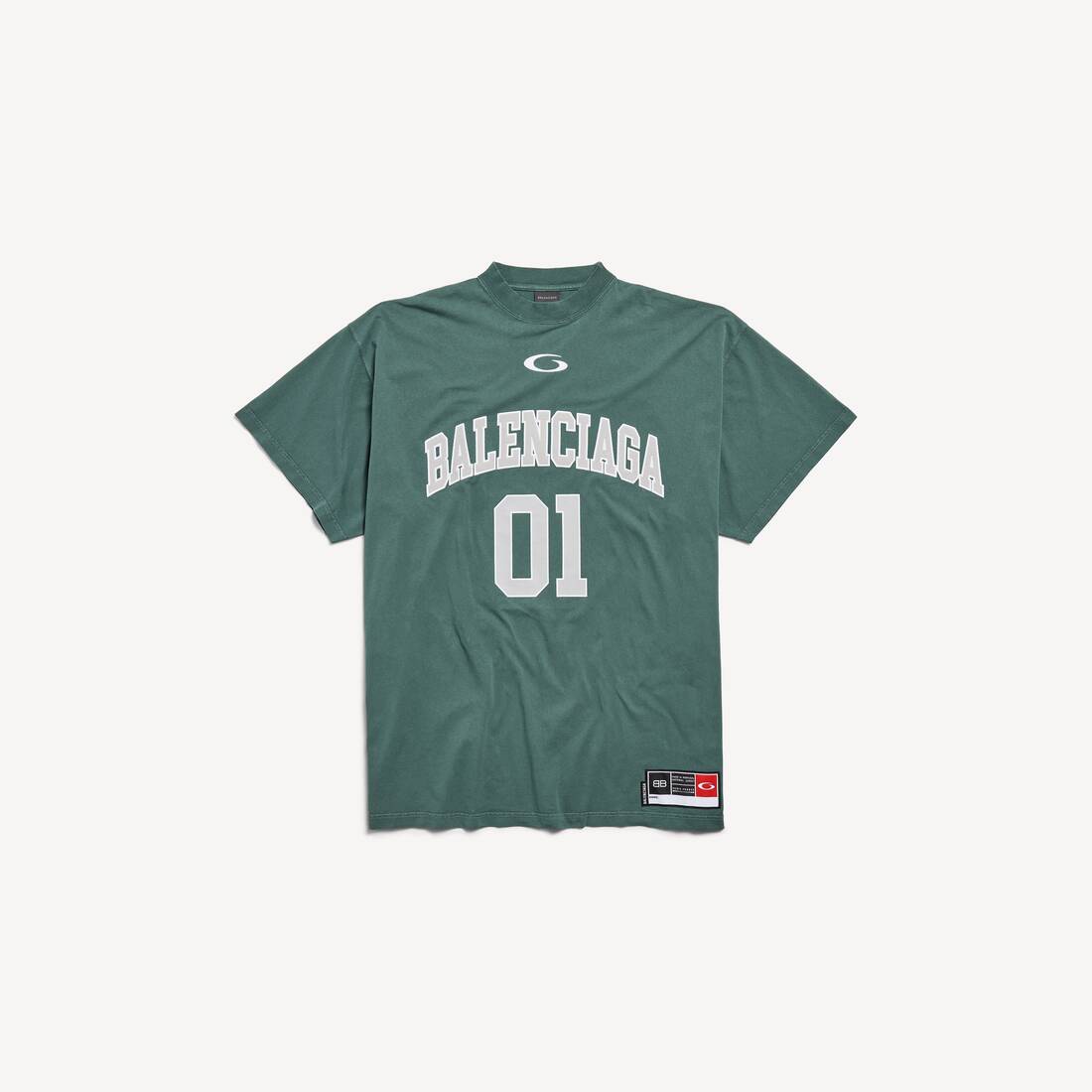 Camiseta Oversized de baloncesto para hombre en verde oscuro/verde claro
