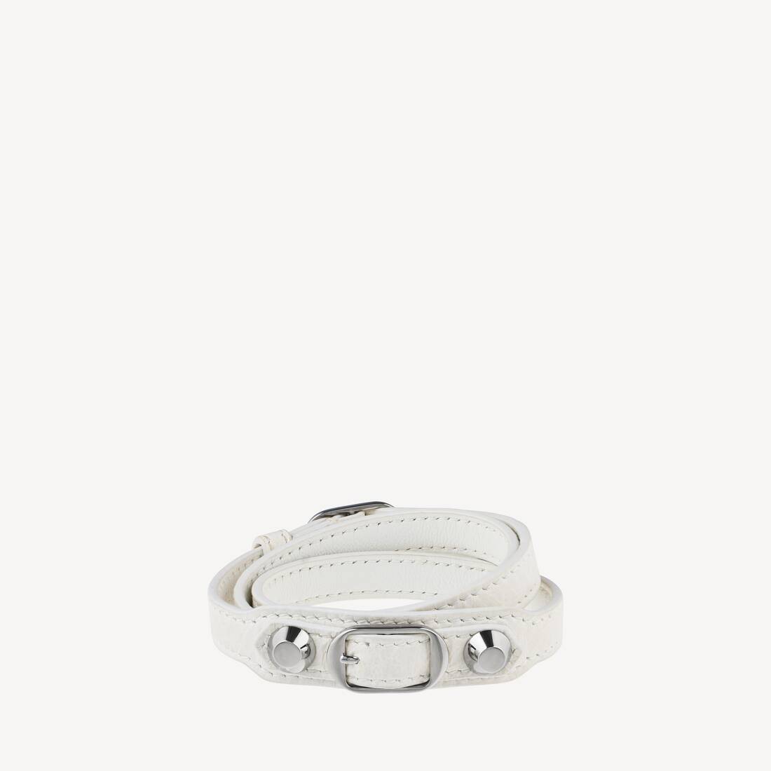 Pulsera Triple Ciudad para Mujer en Blanco Óptico/Plata Brillante