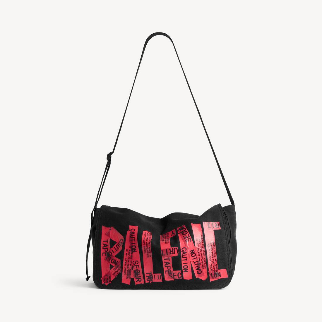 Bolso bandolera tipo cinta para hombre pequeño en negro/rojo