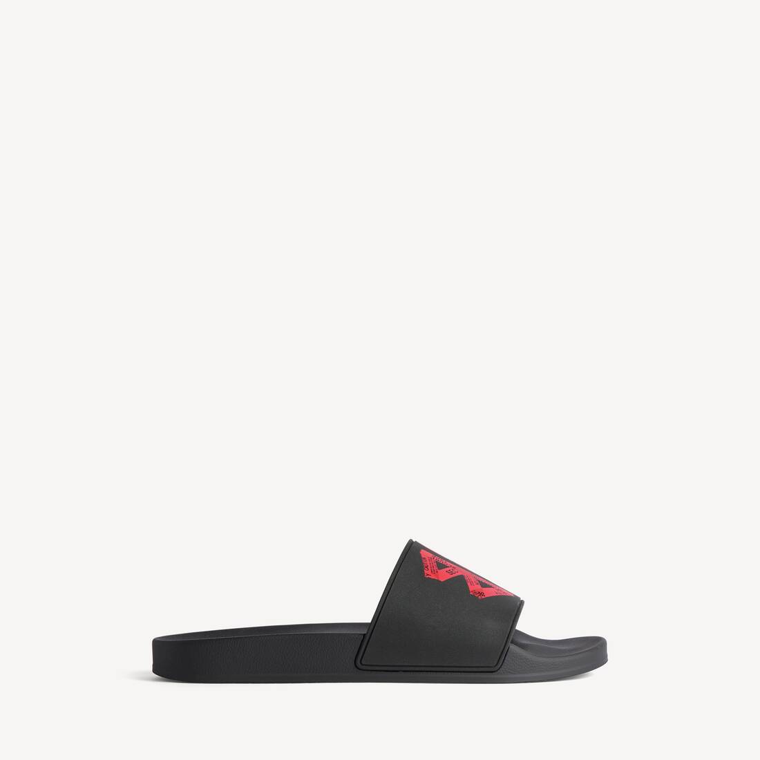 Chancleta para Hombre en Negro/Rojo