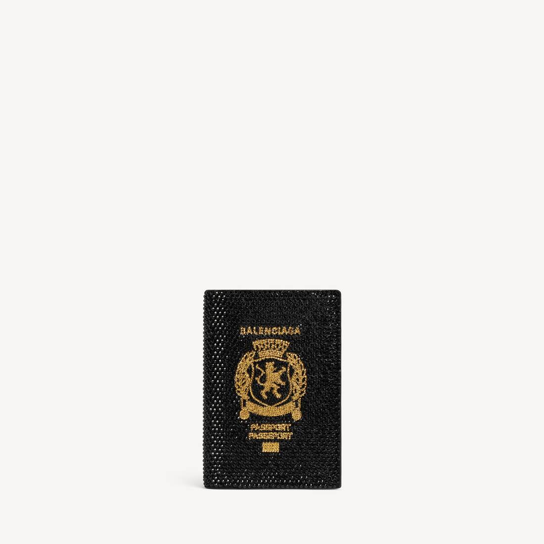 Portapasaporte para Hombre con Strass en Negro