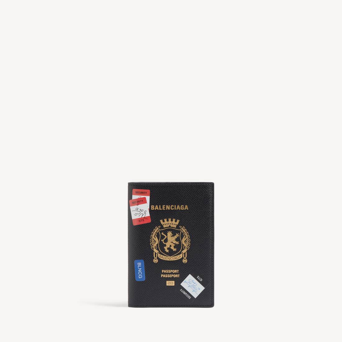 Portapasaporte para hombre en negro/multicolor