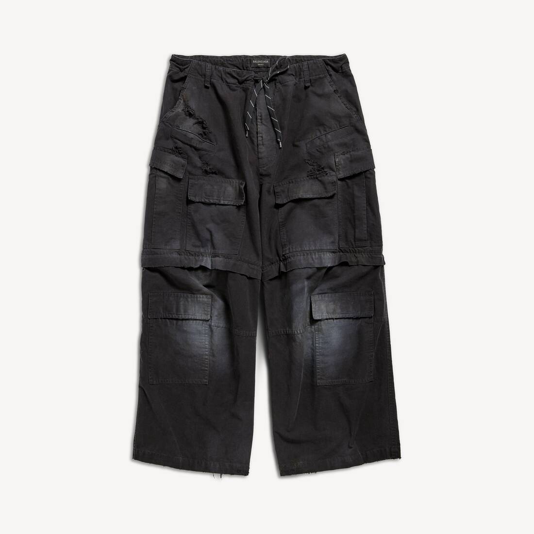 Pantalones de carga grandes Balenciaga en negro