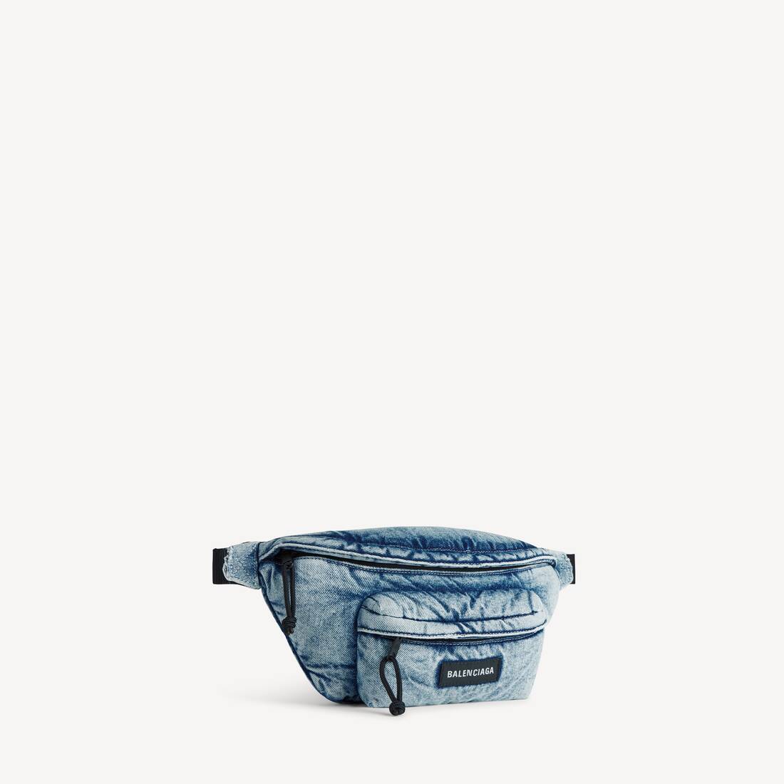 Cinturón portátil para hombre en azul desgastado