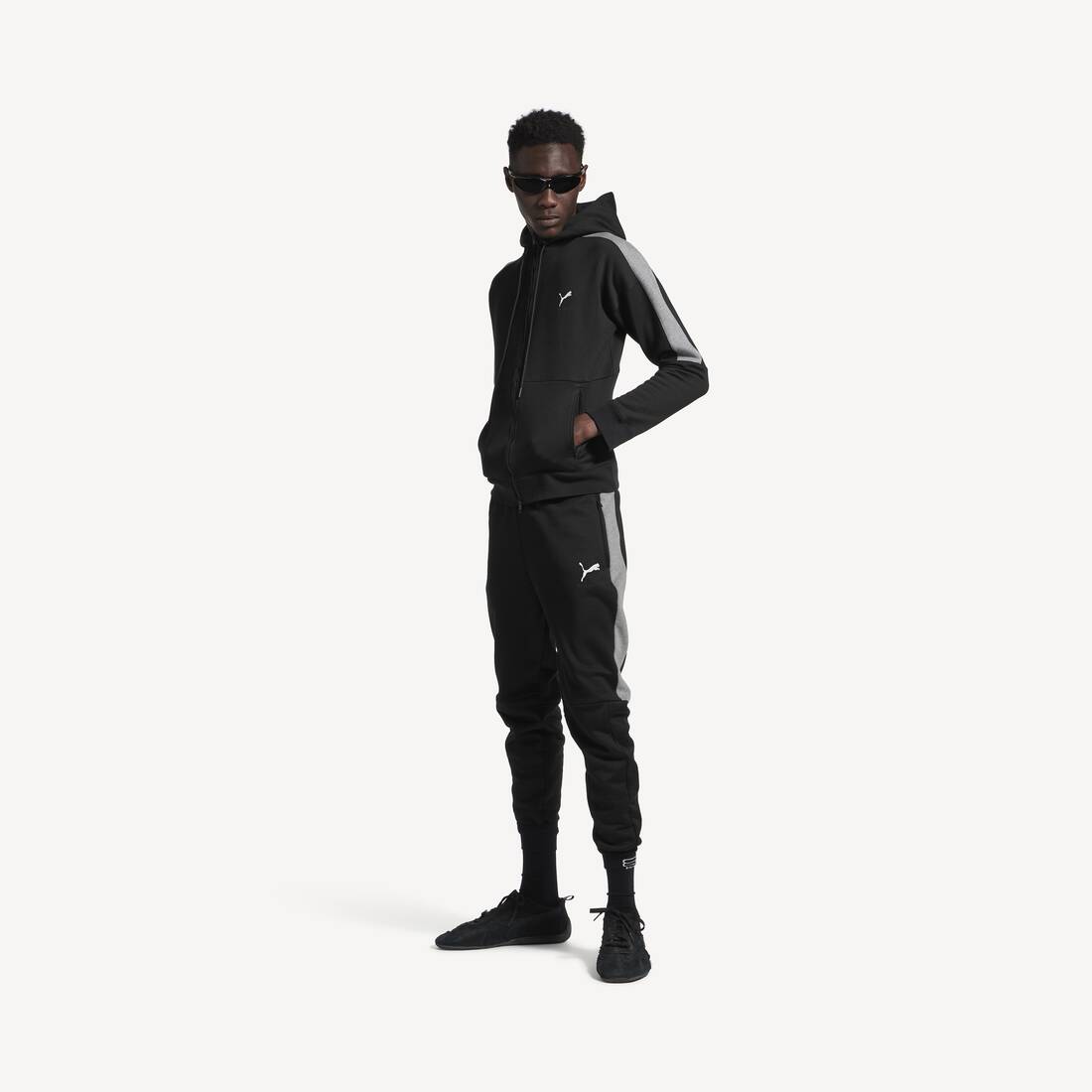 Chaqueta de chándal con capucha Balenciaga I Puma en negro/gris oscuro