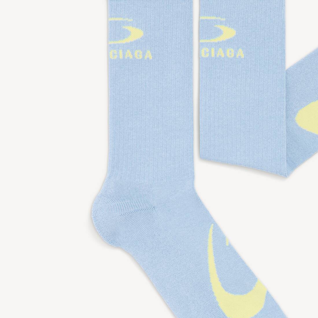 Calcetines masculinos con icono Loop Sports en azul/amarillo