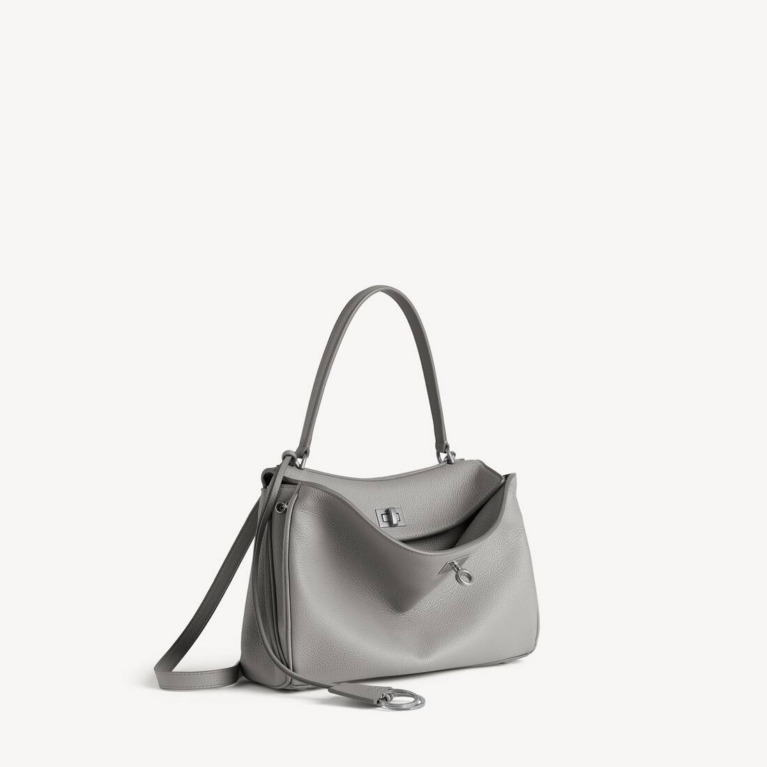 Bolso de mano para mujer Rodeo pequeño en cuero de becerro granulado en gris Balenciaga