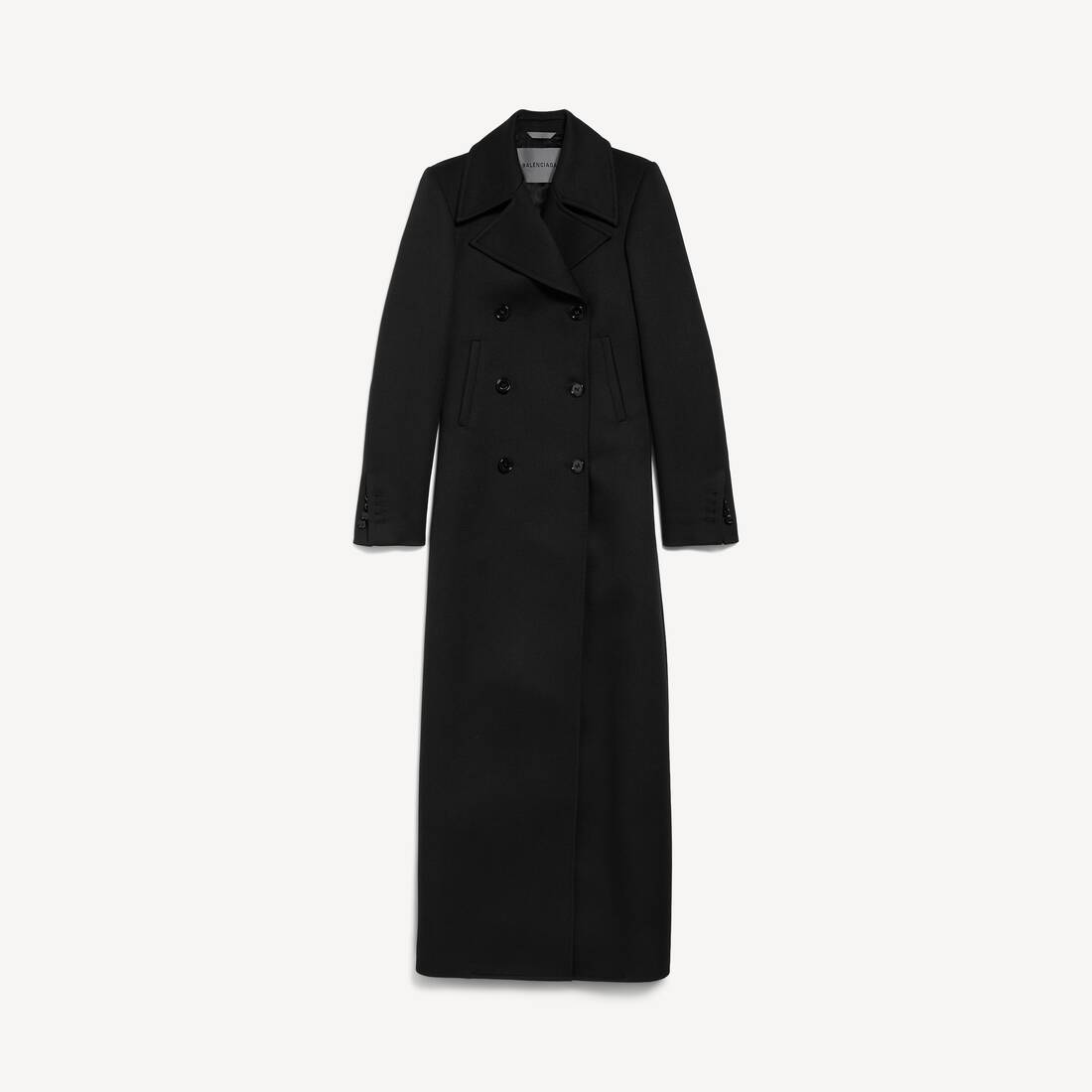 Chubasquero largo para mujer en negro