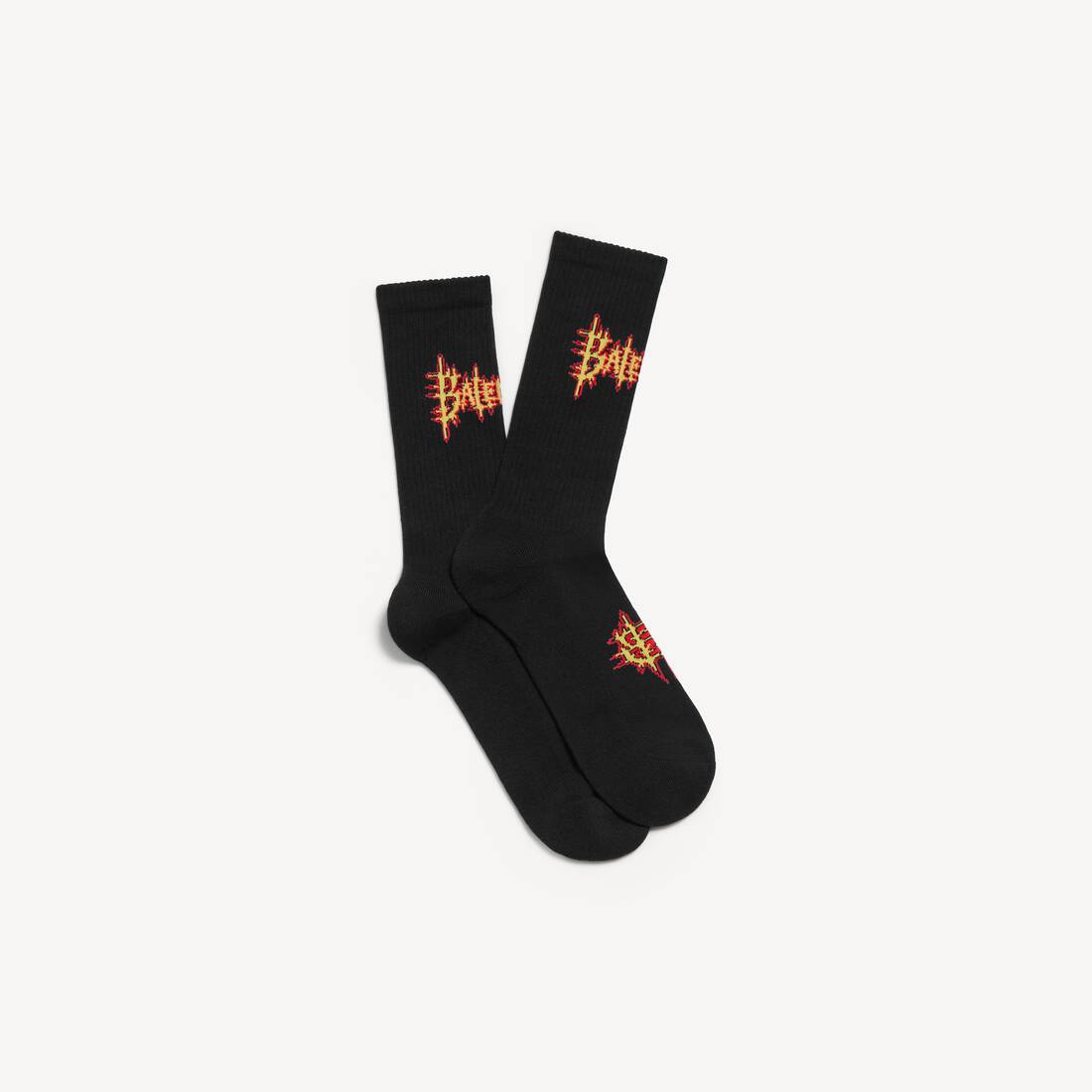 Calcetines Balenciaga Sacré Cœur para hombre en negro/amarillo