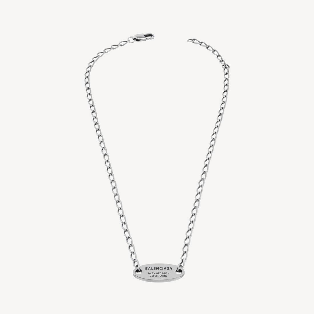 Collar diario en plata antigua