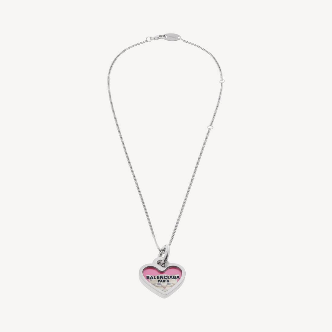 Collar Darling en plata/rosa fucsia