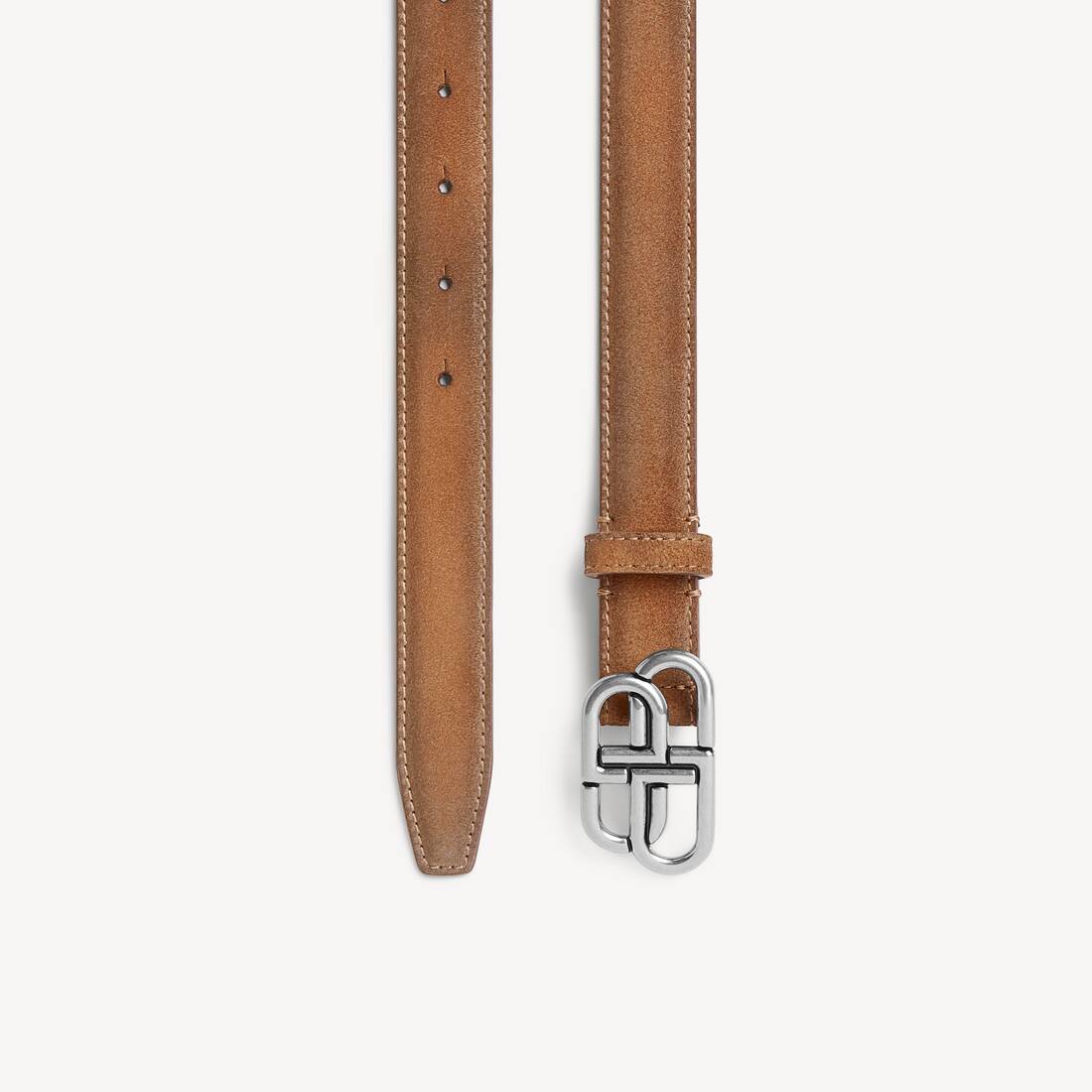 Cinturón delgado para mujer en camel
