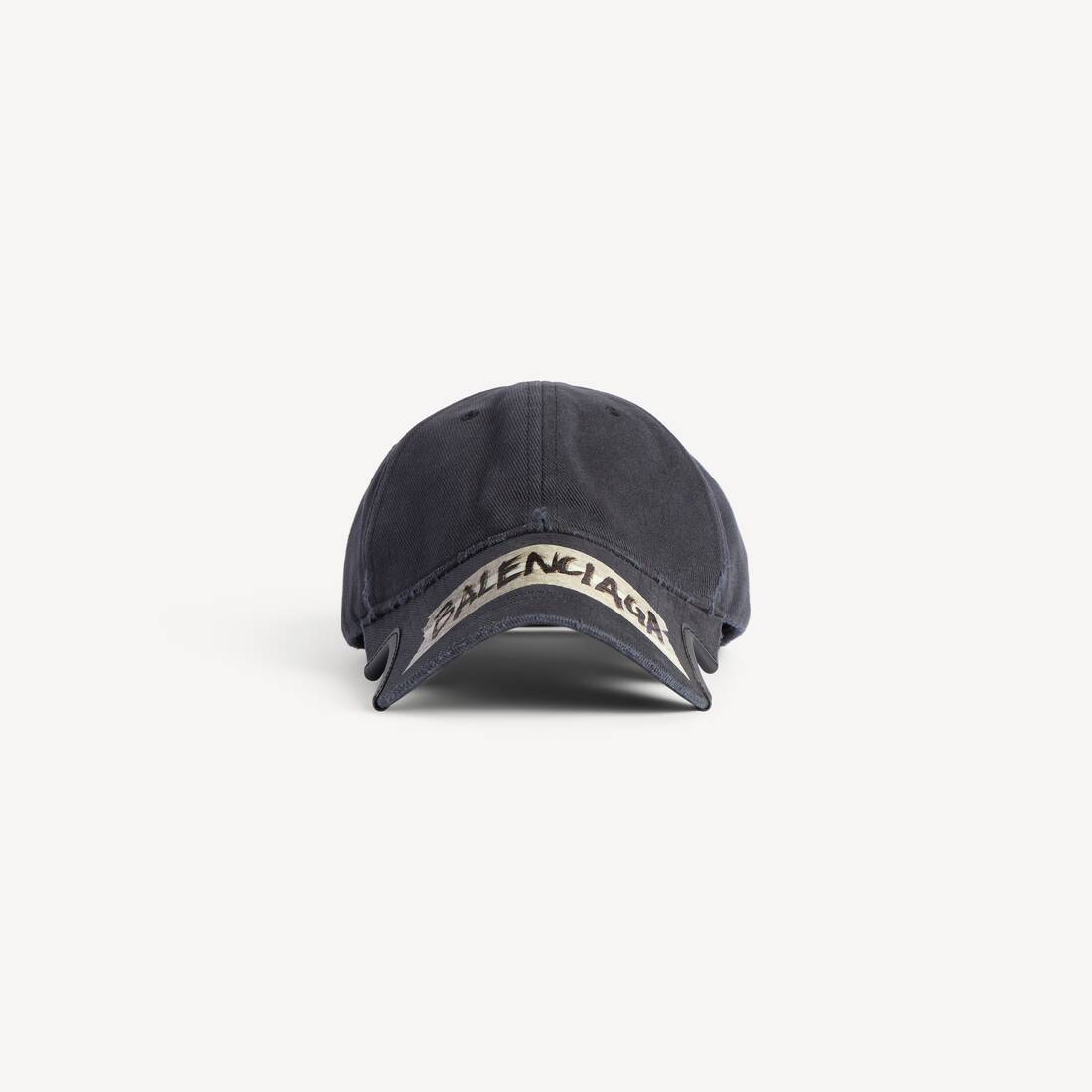 Gorra de cinta adhesiva para hombres en negro desgastado