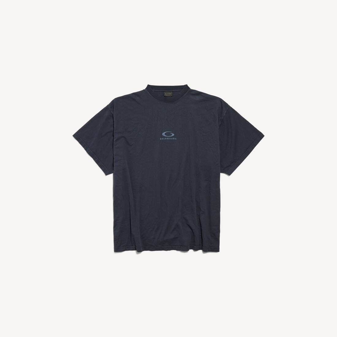 Camiseta Oversized de icono Loop Sports para hombre en negro desgastado