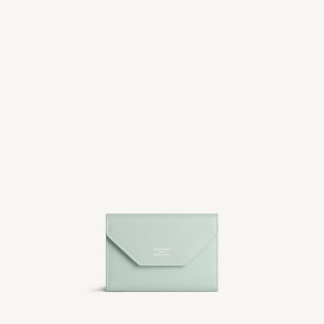 Cartera de llaves tipo sobre para mujer con anillo divisor en verde mineral