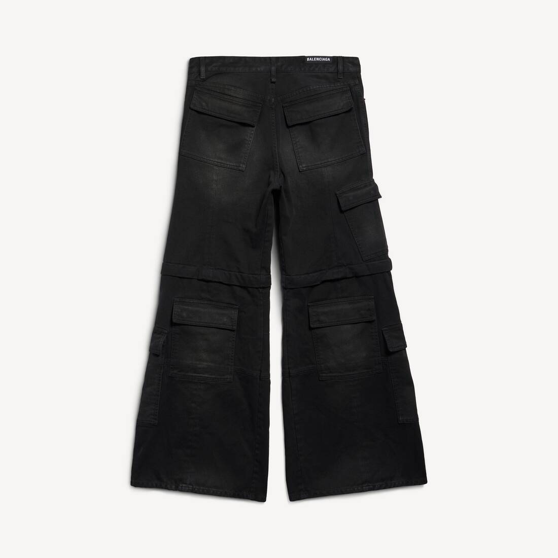 Pantalones de camuflaje con abertura en negro
