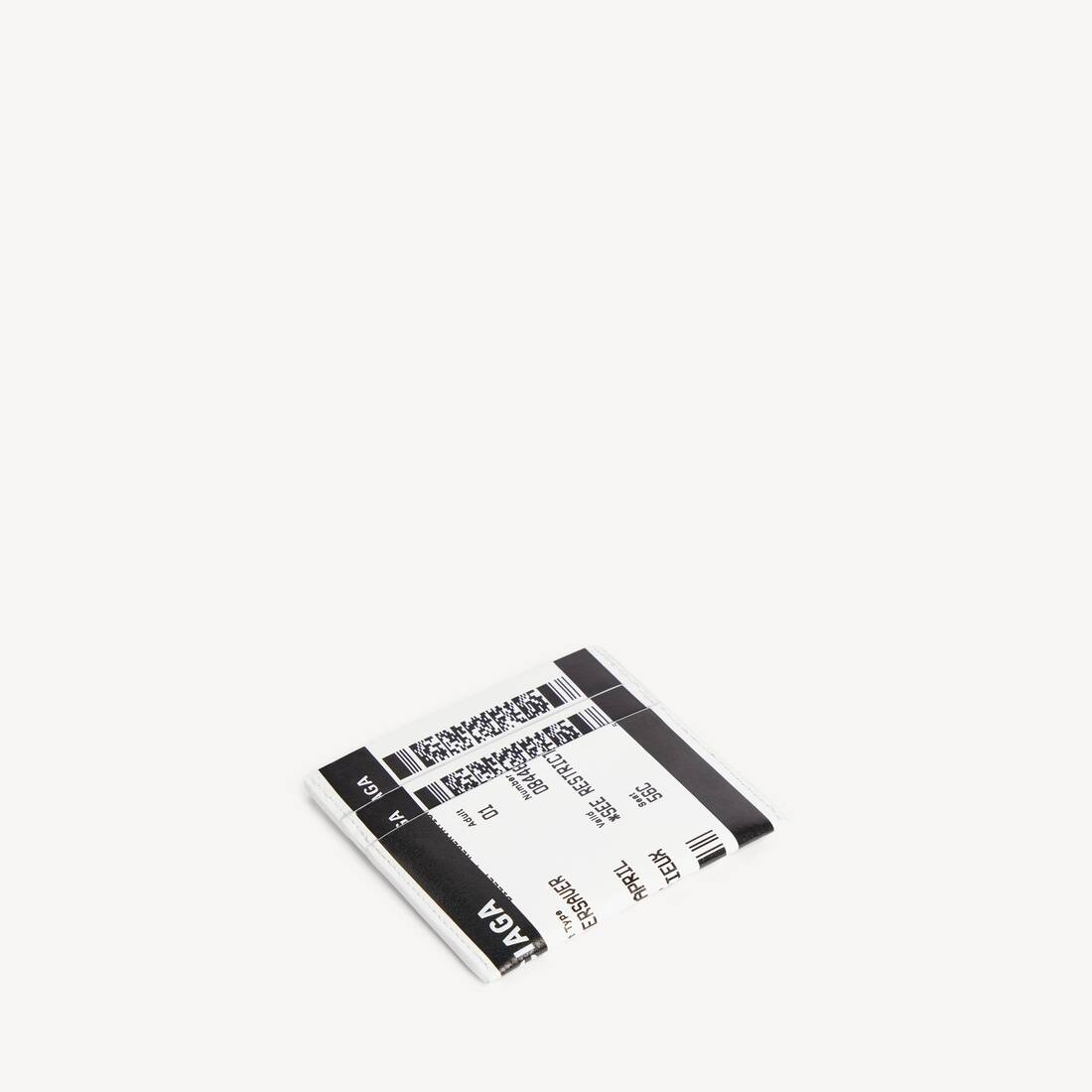 Porta tarjeta de embarque para pasaporte para hombre en negro/blanco