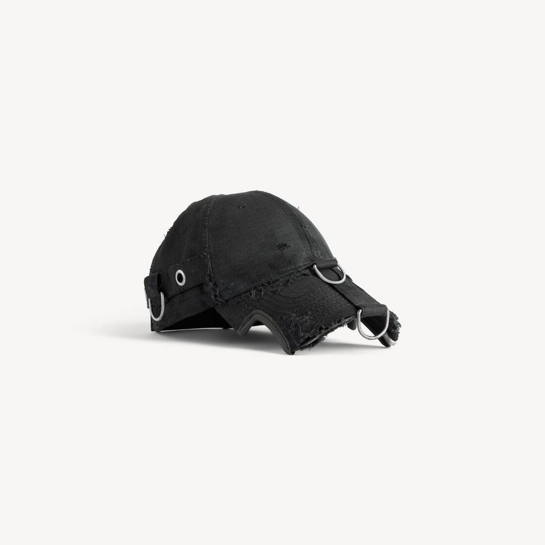 Gorra de carga con anillas D para hombre en negro
