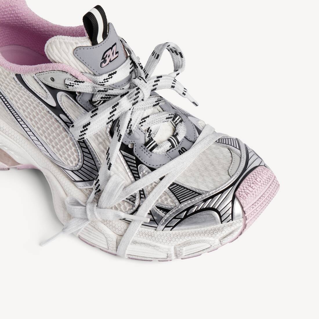 Zapatilla para mujer 3XL Gel Clearsole en blanco/rosa/negro