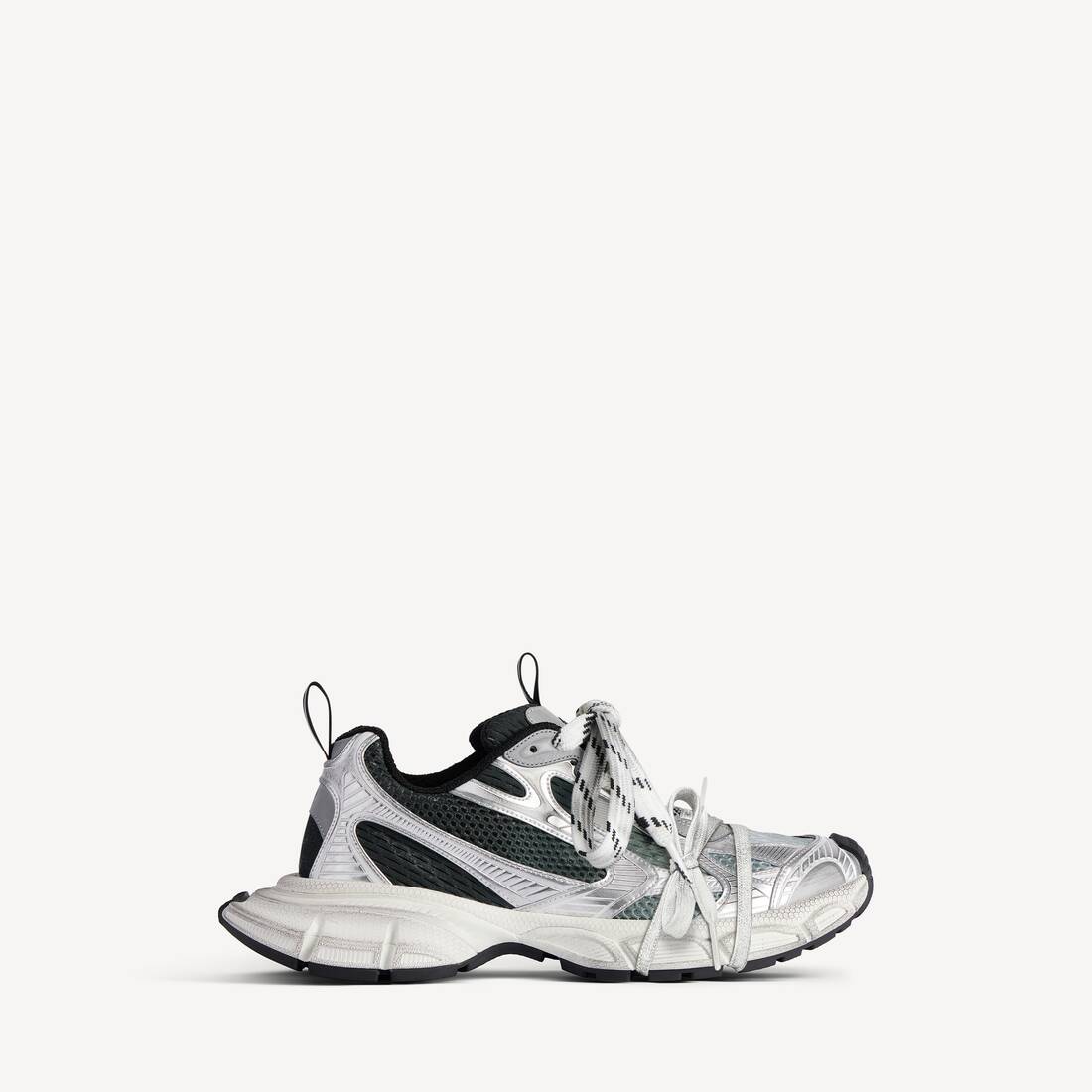 Zapatilla de gradiente para mujer 3XL en negro/gris/blanco