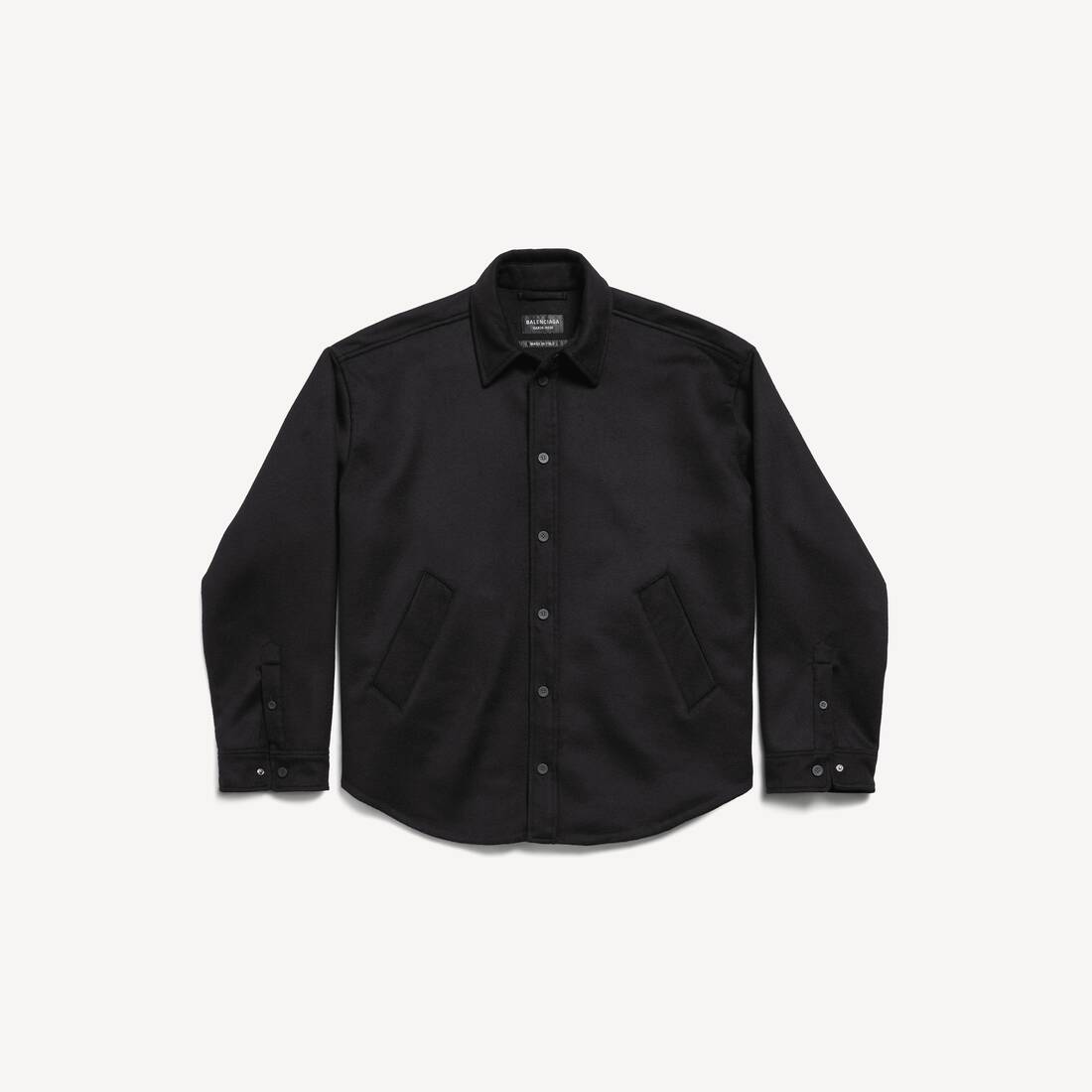 Camisa acolchada para hombre en negro