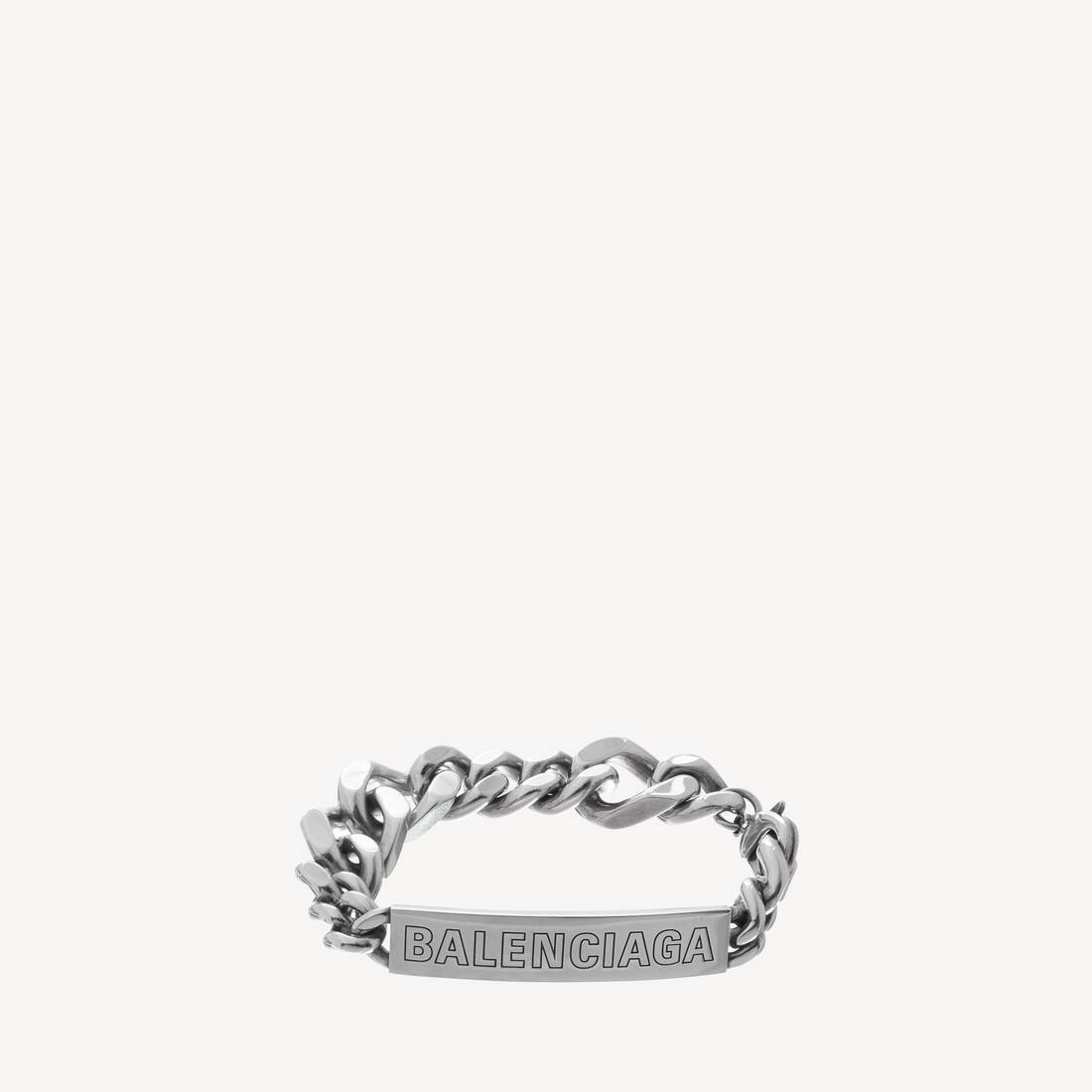 Pulsera Plate Twist en plata antigua