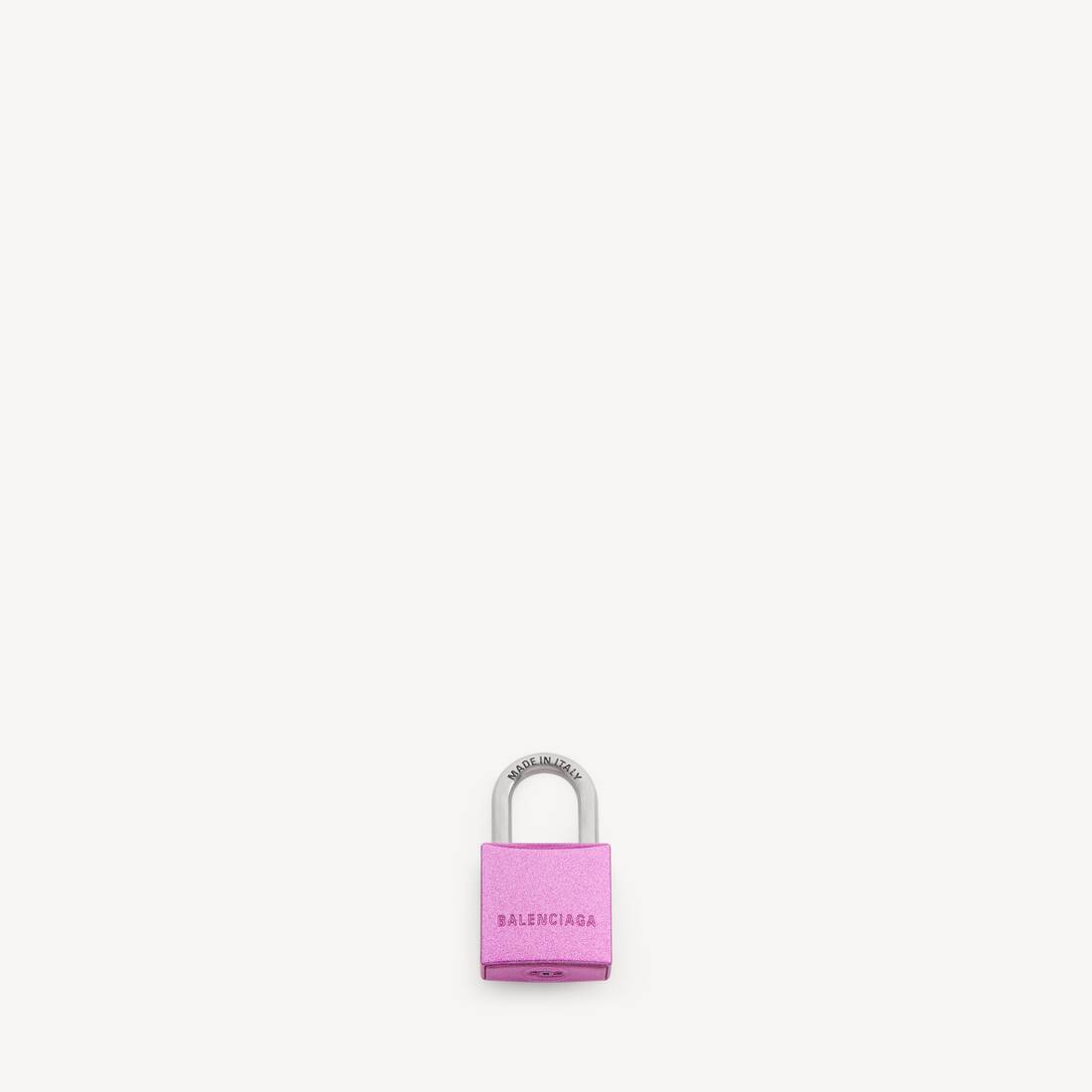 Collarín/llavero de candado BB para mujer en rosa/acero barnizado y herrajes dorados envejecidos