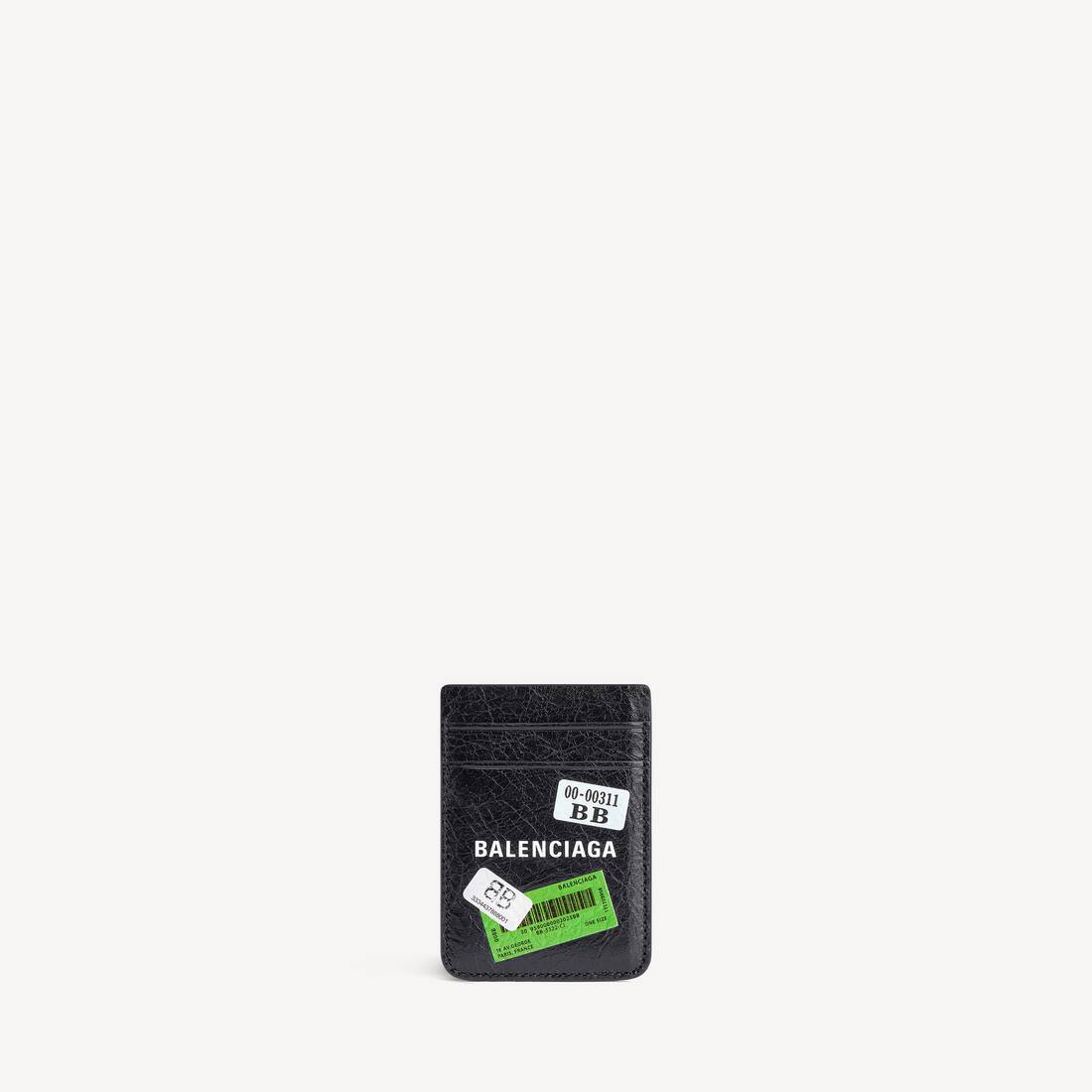 Porta tarjetas para hombres con imán de dinero en negro/multicolor