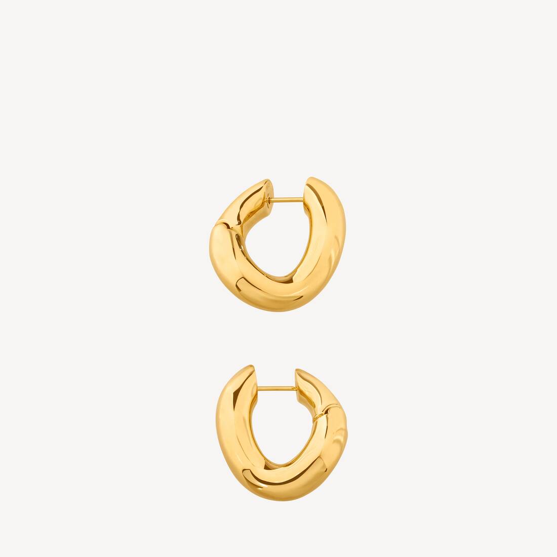 Aretes de bucle para mujer en oro